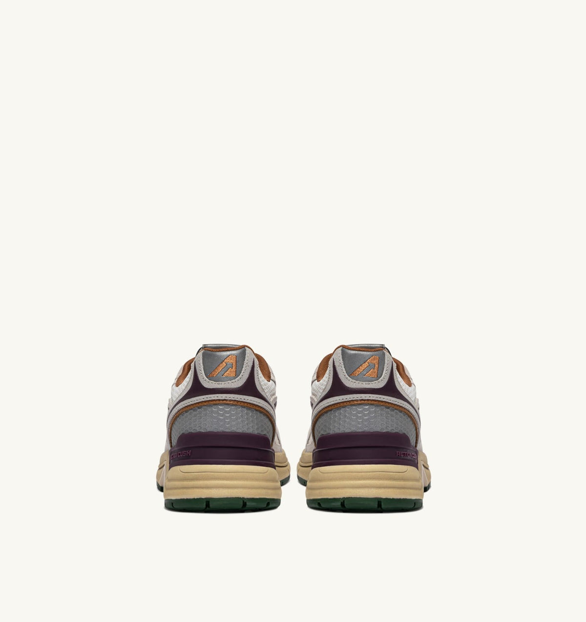 AUTRY HYPERWAY SNEAKERS IN FIG AND WHITE MESH AND SUEDE