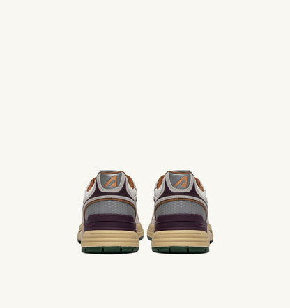 AUTRY HYPERWAY SNEAKERS IN FIG AND WHITE MESH AND SUEDE