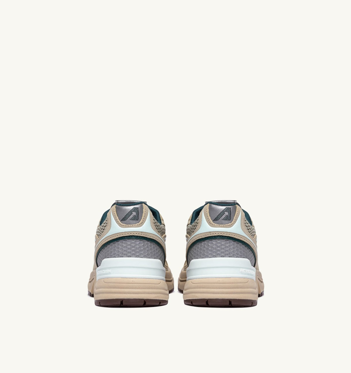 AUTRY HYPERWAY SNEAKERS IN ECRU AND SPA BLUE SUEDE AND MESH