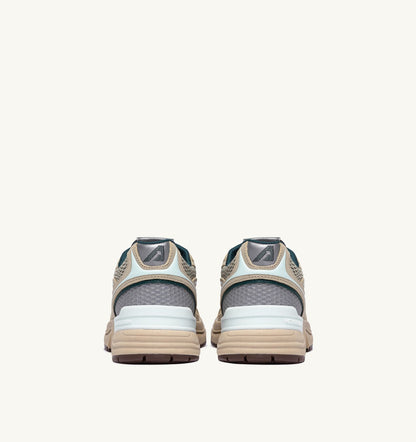 AUTRY HYPERWAY SNEAKERS IN ECRU AND SPA BLUE SUEDE AND MESH