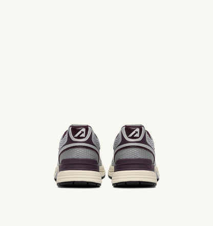 AUTRY HYPERWAY SNEAKERS IN SILVER, HARBOR MIST AND FIG SYNTHETIC LEATHER AND MESH