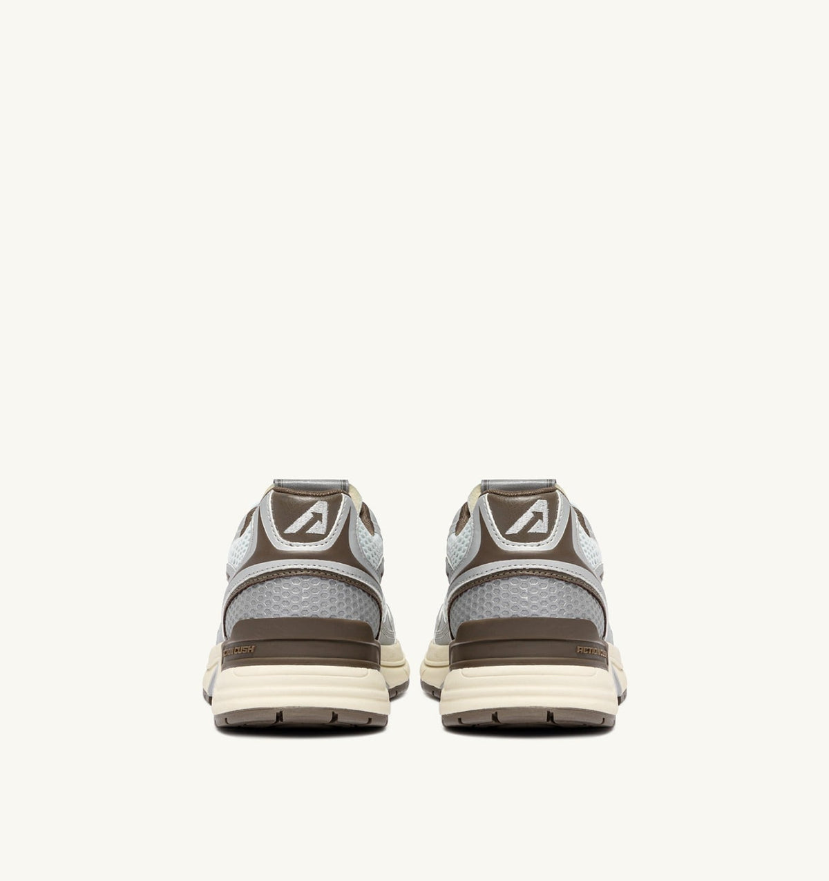 AUTRY HYPERWAY SNEAKERS IN SILVER, SPA BLUE AND CHOCOLATE CHIP SYNTHETIC LEATHER AND MESH