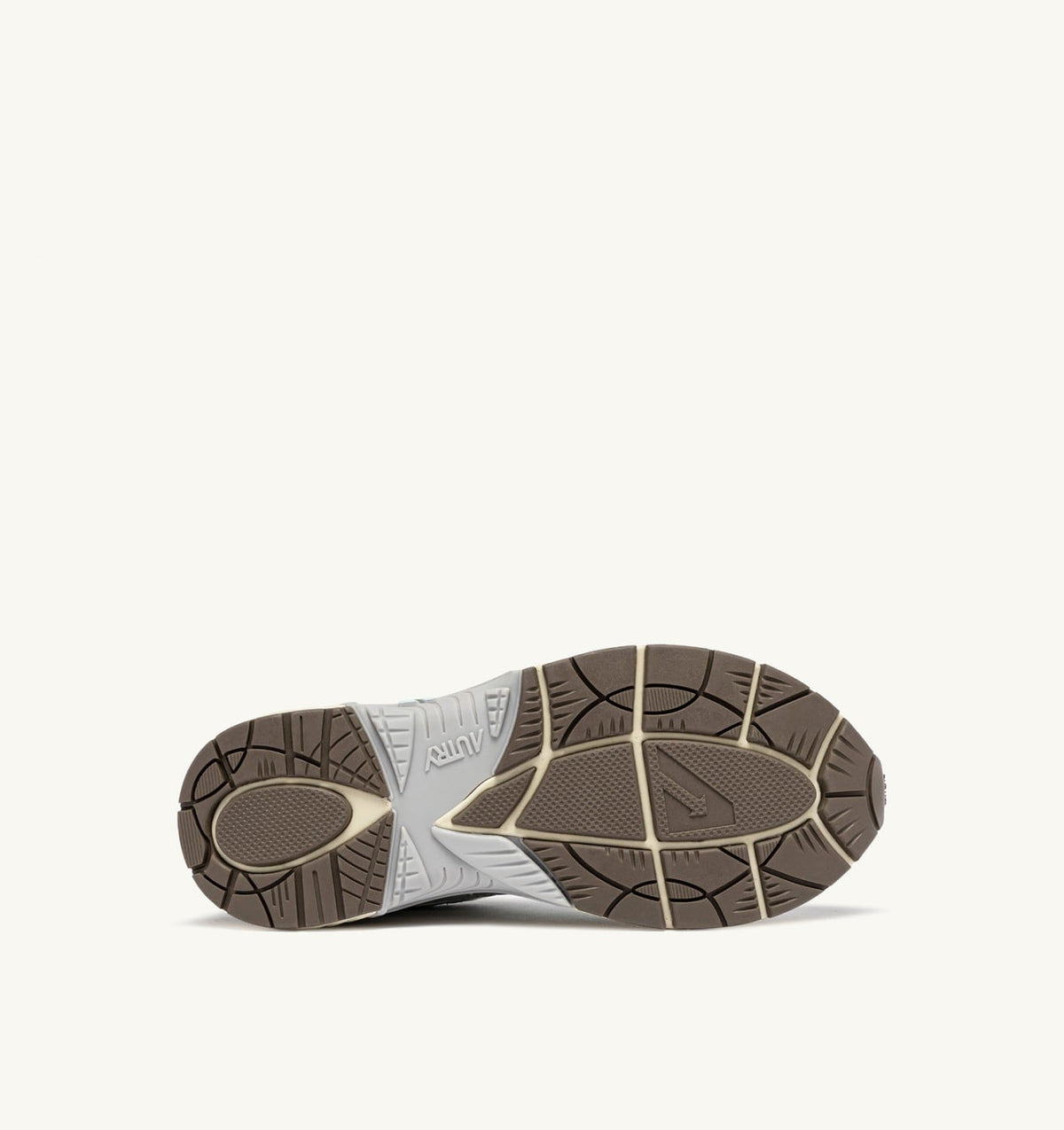 AUTRY HYPERWAY SNEAKERS IN SILVER, SPA BLUE AND CHOCOLATE CHIP SYNTHETIC LEATHER AND MESH