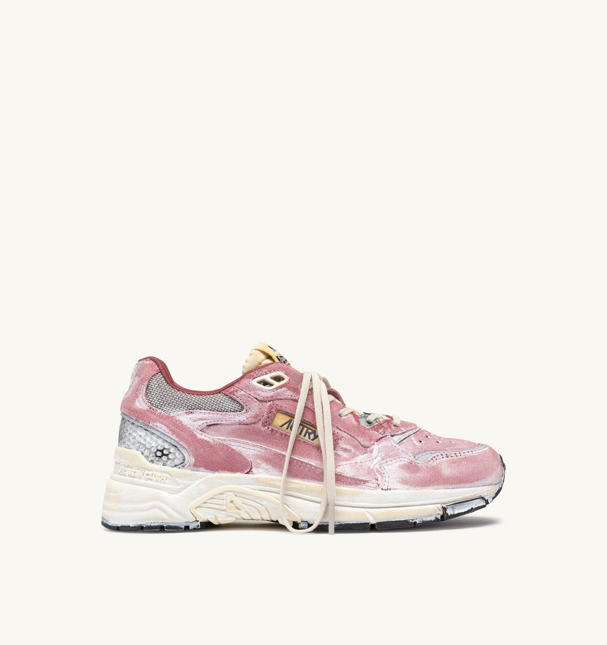 AUTRY HYPERWAY SUPER VINTAGE SNEAKERS IN BABOL AND SILVER SUEDE