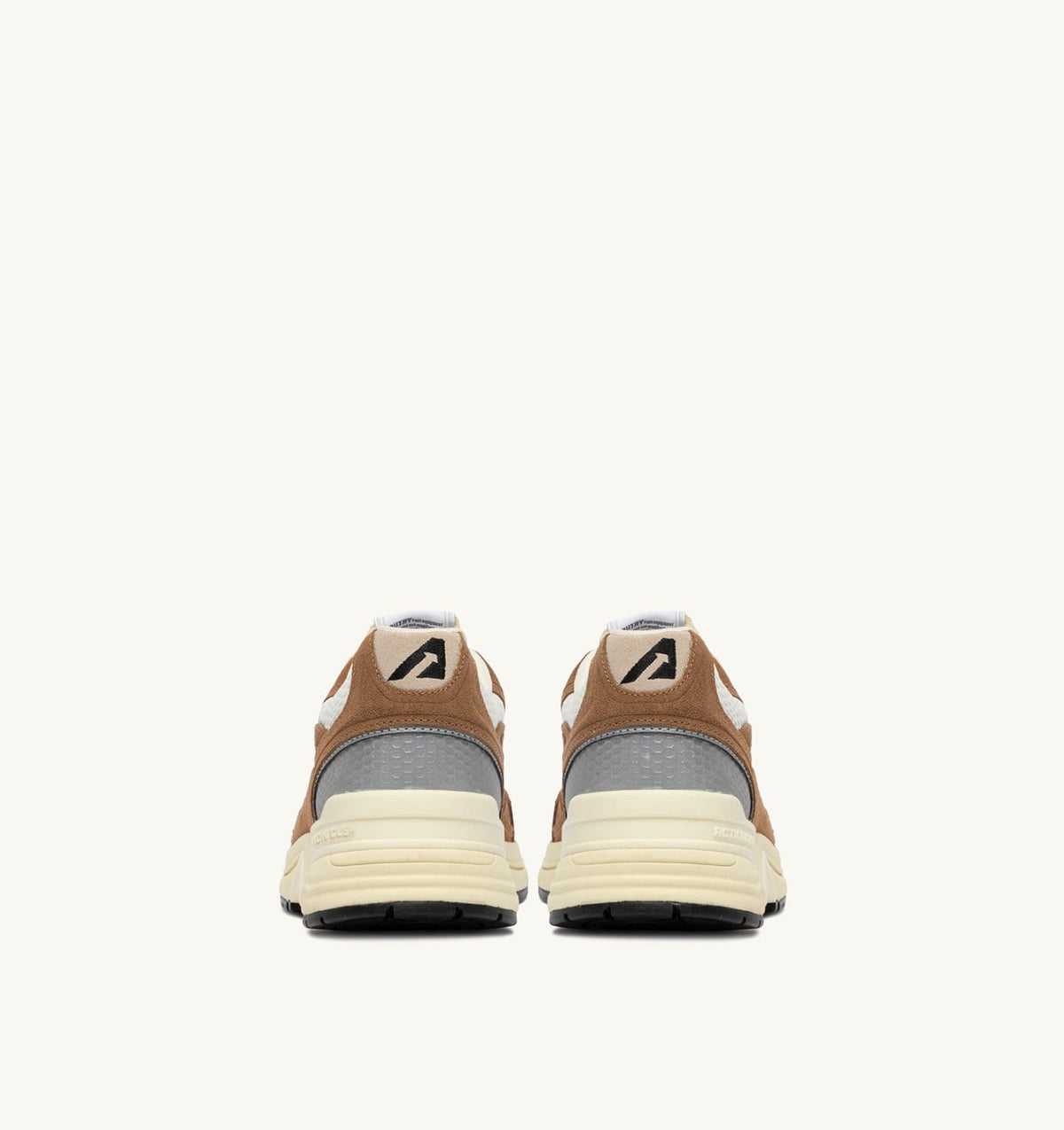 AUTRY HYPERWAY SNEAKERS IN CIGAR AND SILVER MESH AND SUEDE