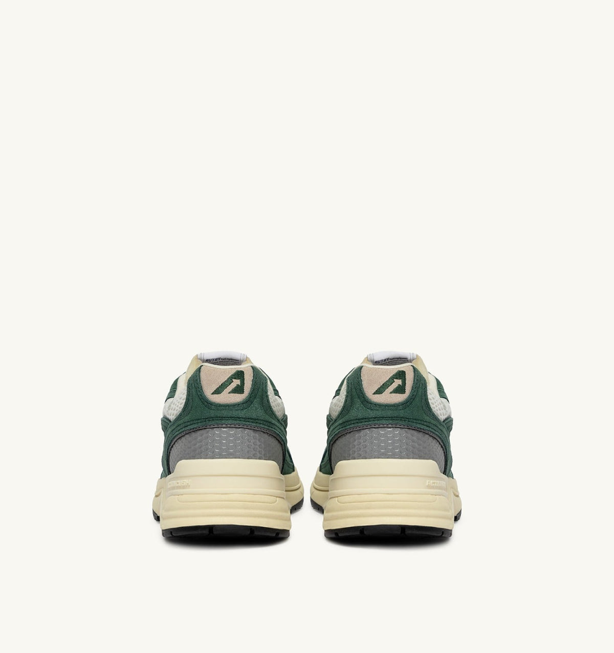 AUTRY HYPERWAY SNEAKERS IN MALACHITE COLOR AND SILVER-TONE SUEDE AND MESH