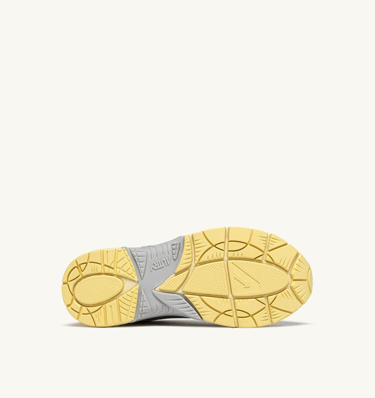 AUTRY HYPERWAY SNEAKERS IN SILVER ASPARAGUS AND LEMON MERINGUE SYNTHETIC LEATHER AND MESH