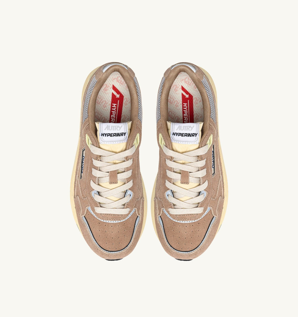 AUTRY HYPERWAY SNEAKERS IN SOUTHERN MOONLIGHT AND SILVER MESH AND SUEDE