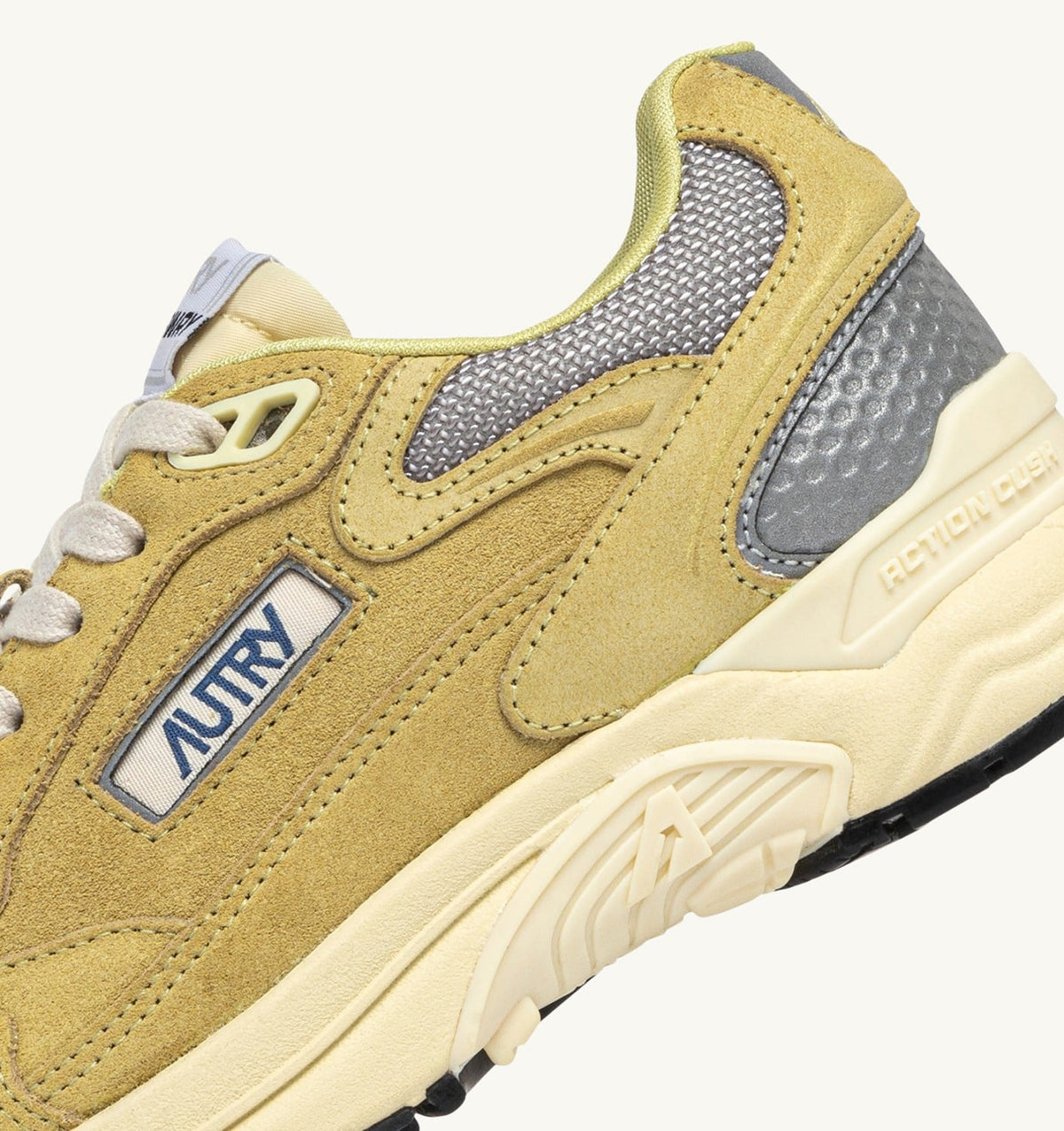 AUTRY HYPERWAY SNEAKERS IN SOUTHERN MOSS AND SILVER MESH AND SUEDE