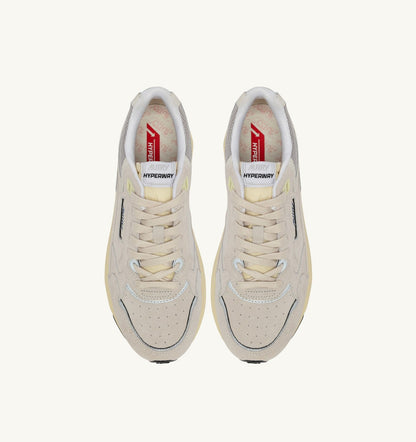AUTRY HYPERWAY SNEAKERS IN WHITE AND SILVER MESH AND SUEDE