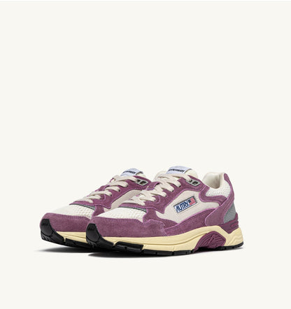 AUTRY HYPERWAY SNEAKERS IN SAND AND FIRENZE MESH AND SUEDE