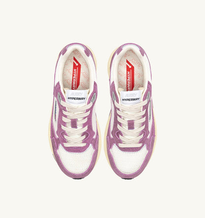 AUTRY HYPERWAY SNEAKERS IN SAND AND FIRENZE MESH AND SUEDE