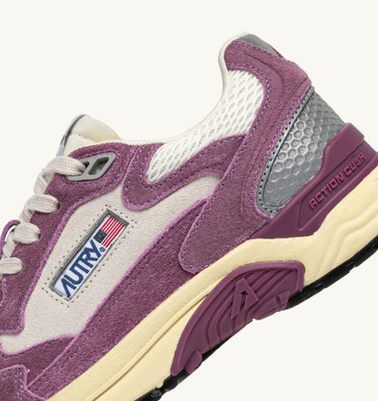 AUTRY HYPERWAY SNEAKERS IN SAND AND FIRENZE MESH AND SUEDE
