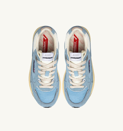 AUTRY HYPERWAY SNEAKERS IN PORTOFINO AND MARSHMALLOW MESH AND SUEDE