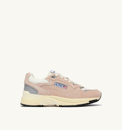 AUTRY HYPERWAY SNEAKERS IN SILK AND MARSHMALLOW MESH AND SUEDE