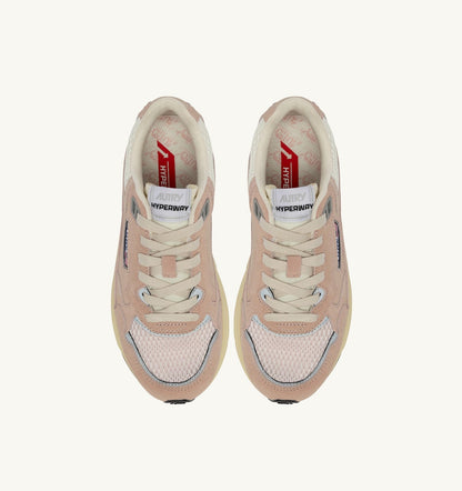 AUTRY HYPERWAY SNEAKERS IN SILK AND MARSHMALLOW MESH AND SUEDE