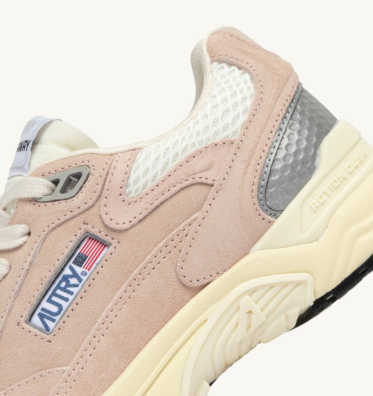 AUTRY HYPERWAY SNEAKERS IN SILK AND MARSHMALLOW MESH AND SUEDE