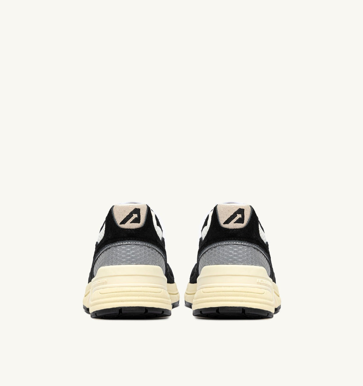 AUTRY HYPERWAY SNEAKERS IN BLACK AND SILVER-TONE SUEDE AND MESH