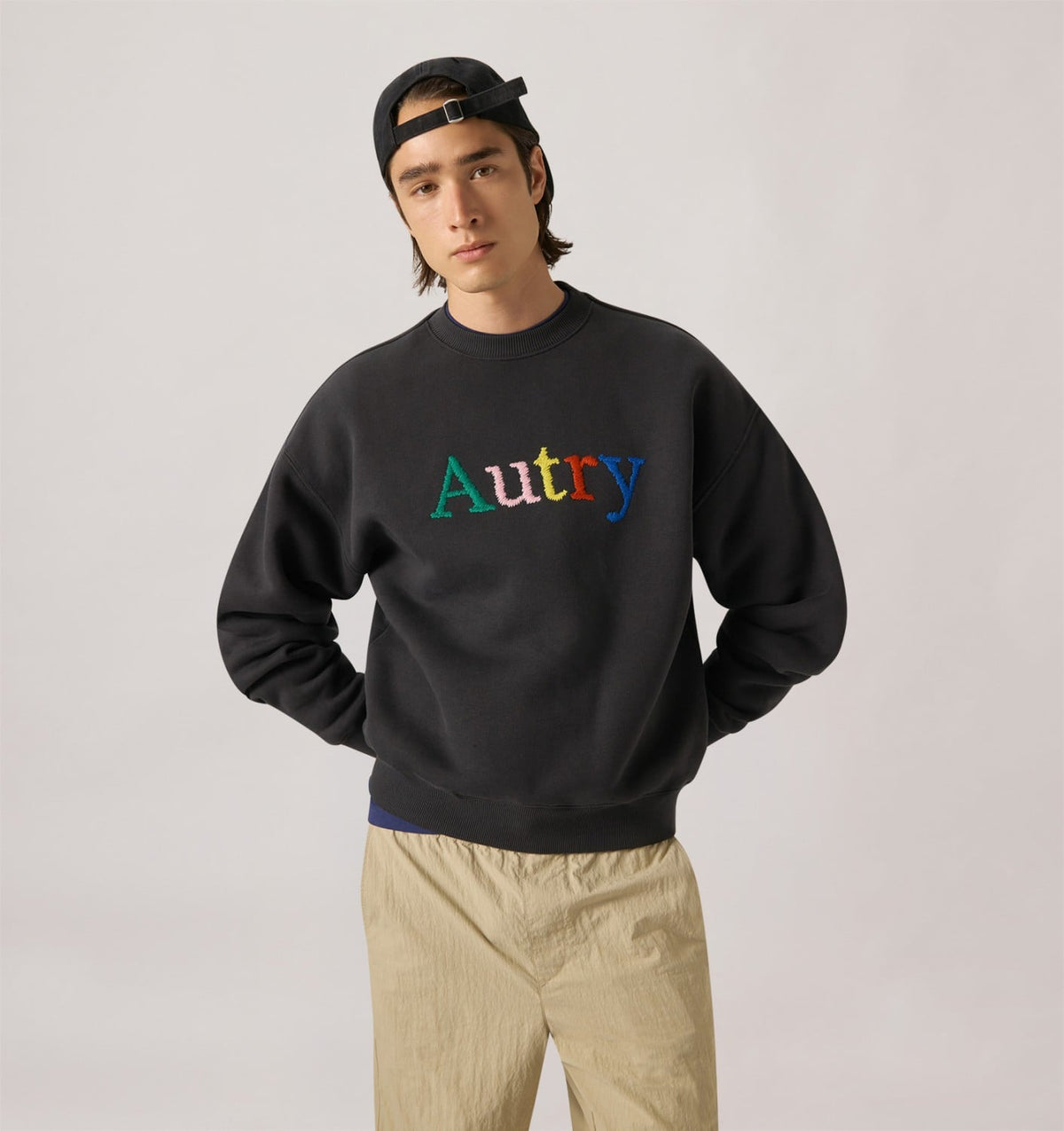 AUTRY SWEATSHIRT WITH MULTICOLOR LOGO UNISEX