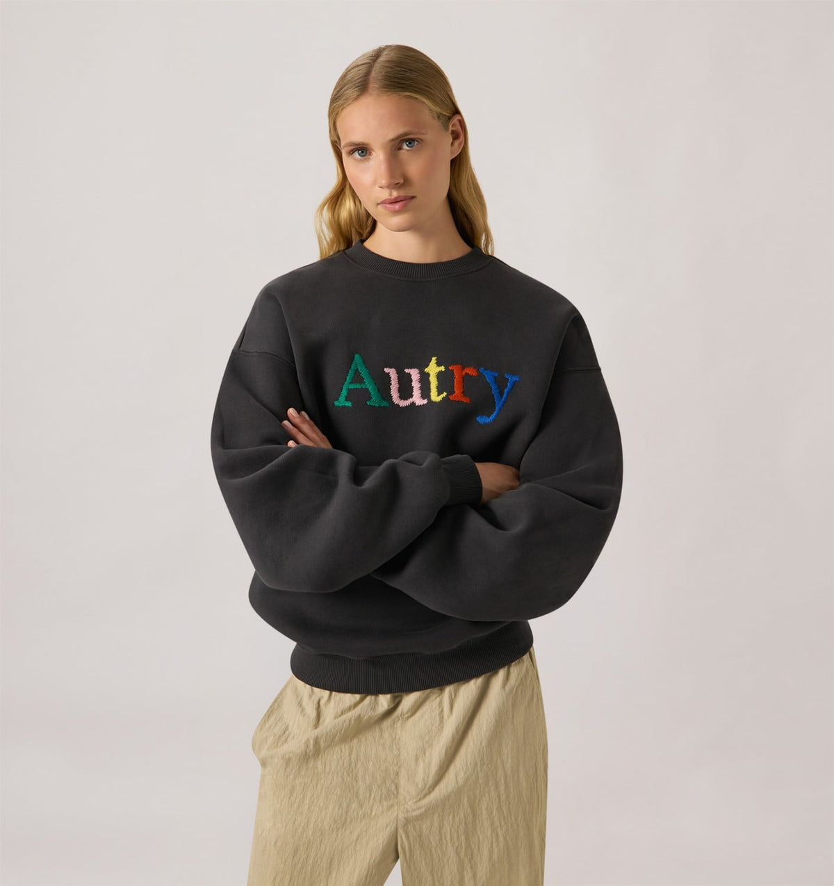 AUTRY SWEATSHIRT WITH MULTICOLOR LOGO UNISEX