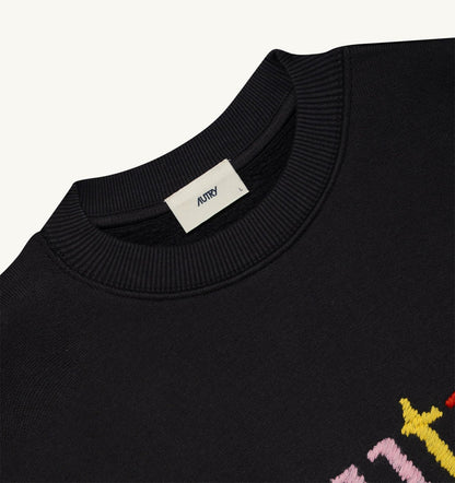 AUTRY SWEATSHIRT WITH MULTICOLOR LOGO UNISEX