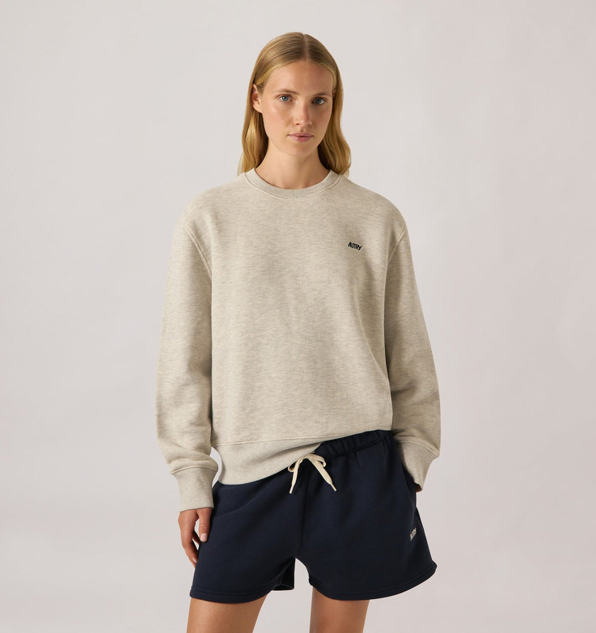 AUTRY EMBROIDERED LOGO CREWNECK SWEATSHIRT WOMAN