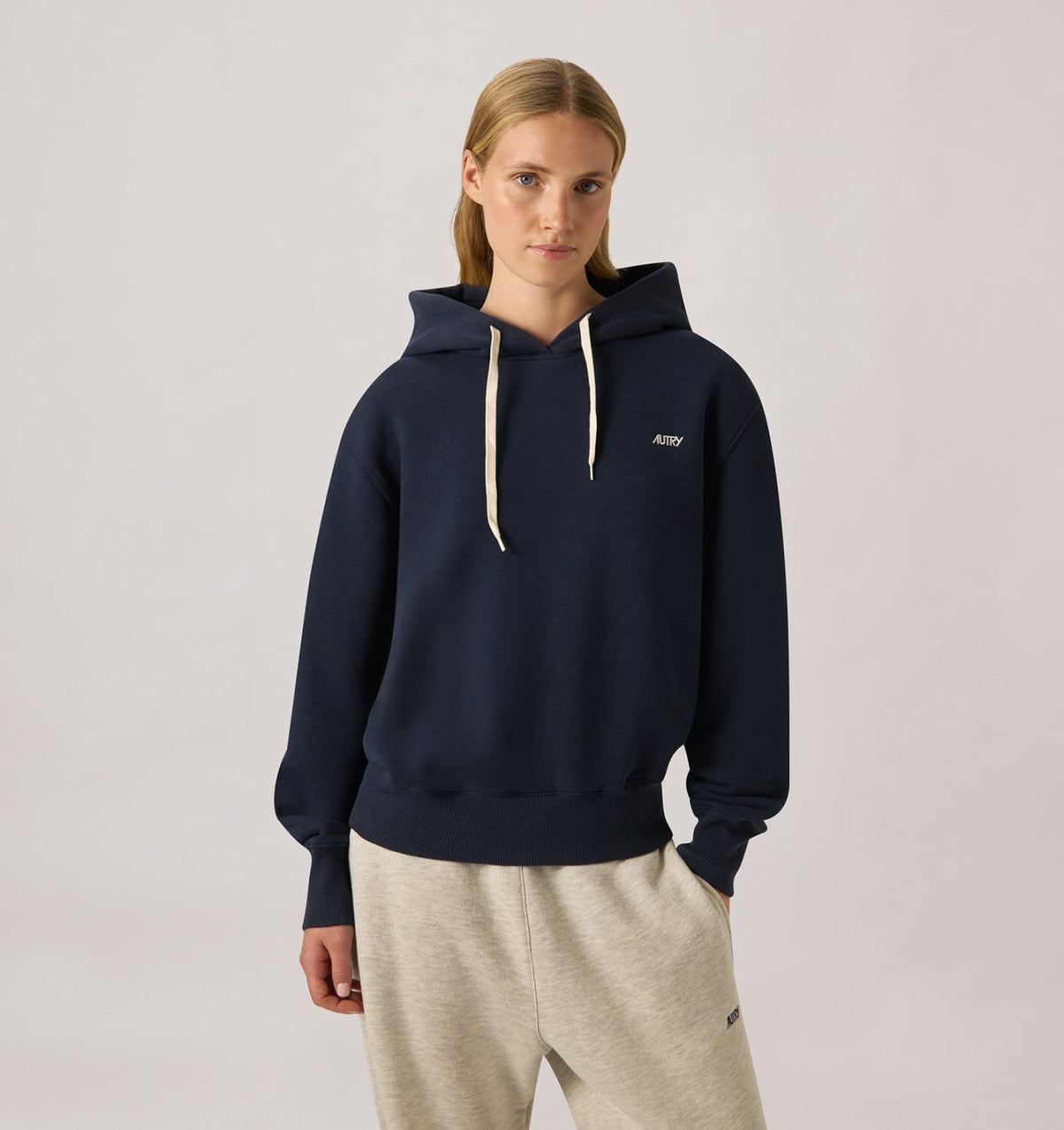 AUTRY EMBROIDERED LOGO HOODIE WOMAN