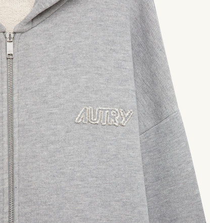 AUTRY TONAL LOGO FULL ZIP HOODIE UNISEX