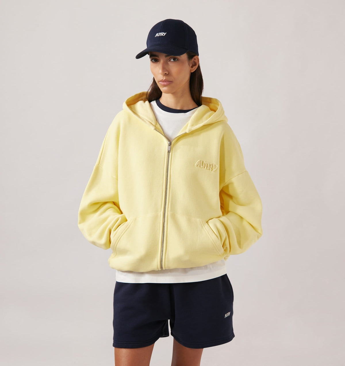 AUTRY TONAL LOGO FULL ZIP HOODIE UNISEX