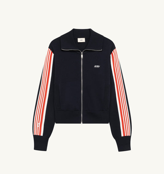 AUTRY KNITTED VISCOSE FULL ZIP JACKET WOMAN