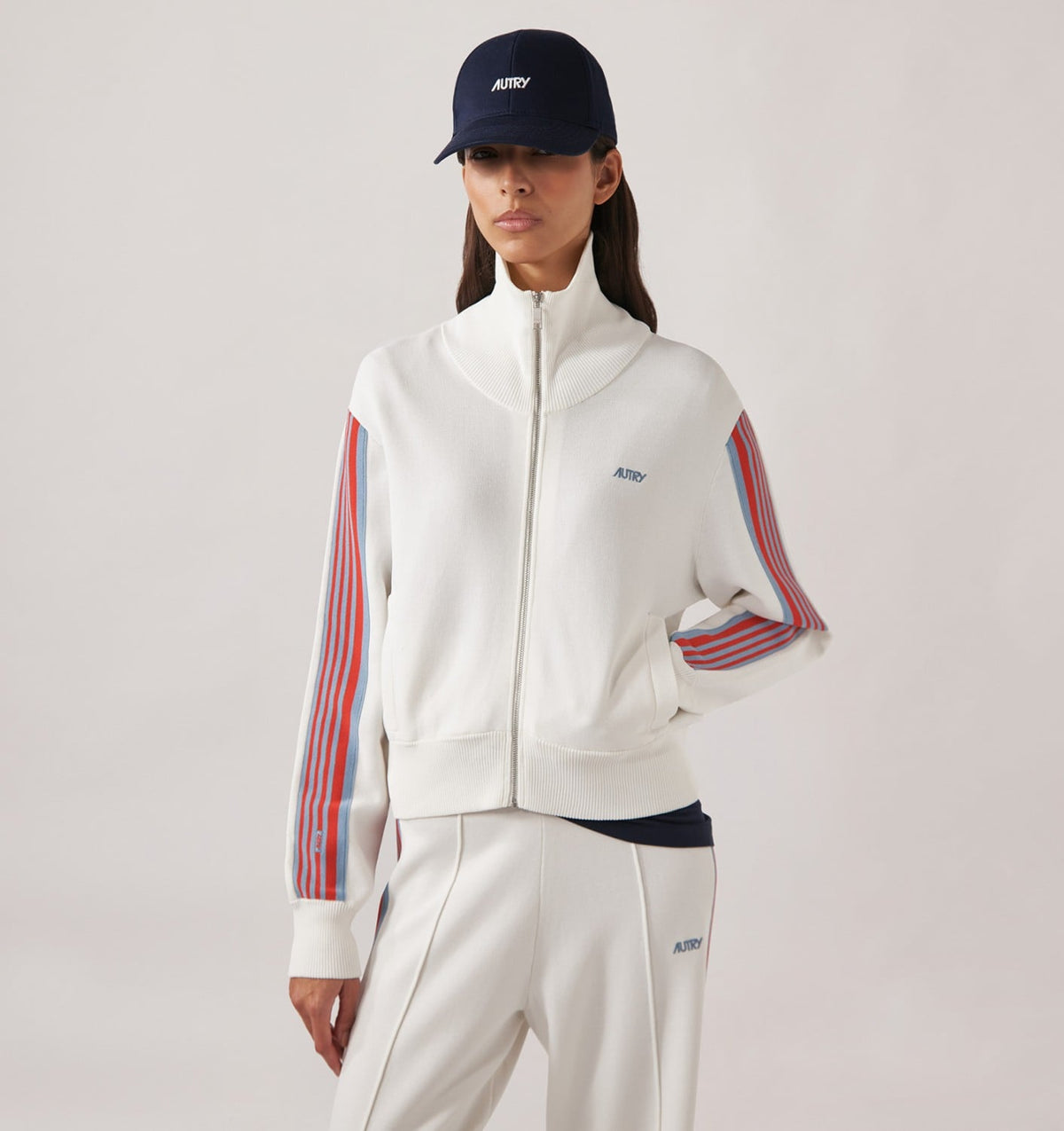 AUTRY KNITTED VISCOSE FULL ZIP JACKET WOMAN