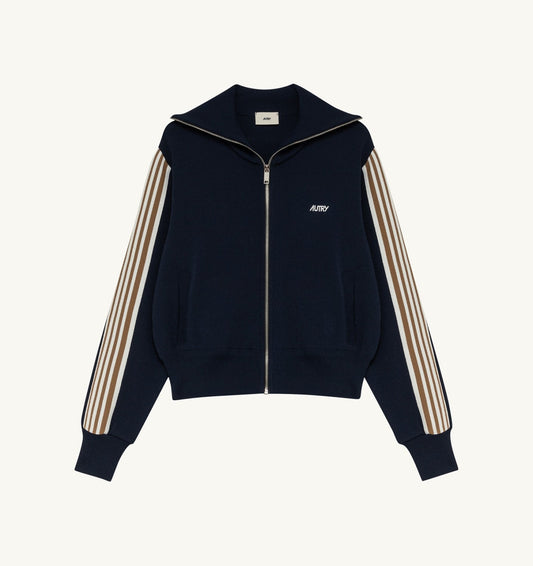 AUTRY KNITTED TENNIS VISCOSE ZIP JACKET WOMAN