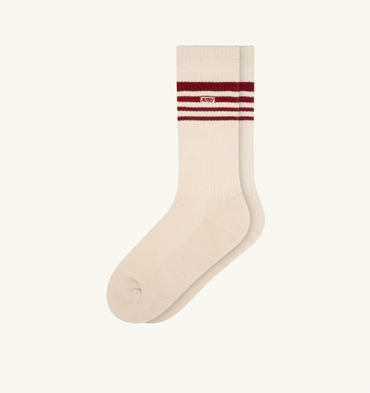AUTRY JACQUARD SOCKS WITH LOGO AND STRIPES UNISEX