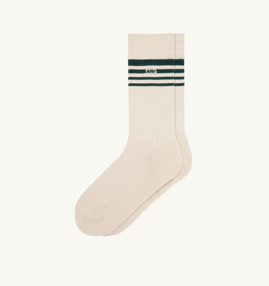 AUTRY JACQUARD SOCKS WITH LOGO AND STRIPES UNISEX