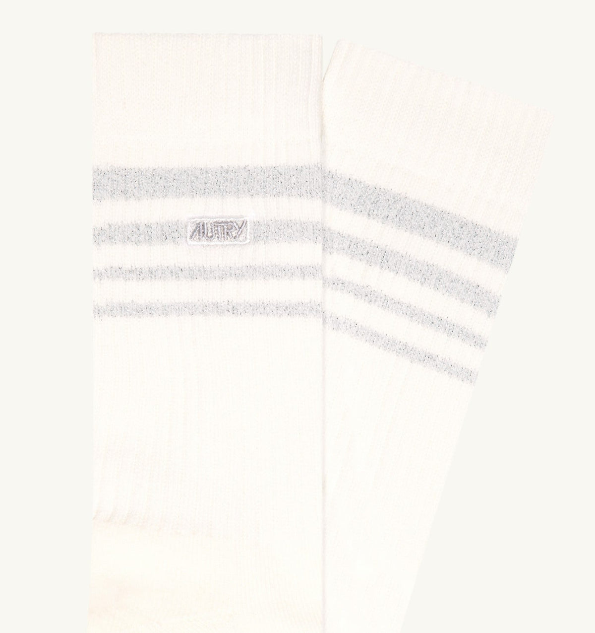 AUTRY LUREX JACQUARD SOCKS WITH LOGO AND STRIPES UNISEX