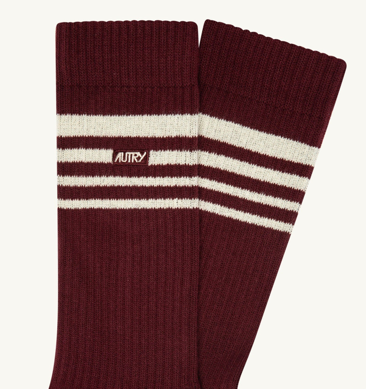 AUTRY SOCKS WITH EMBROIDERED LOGO AND STRIPES UNISEX