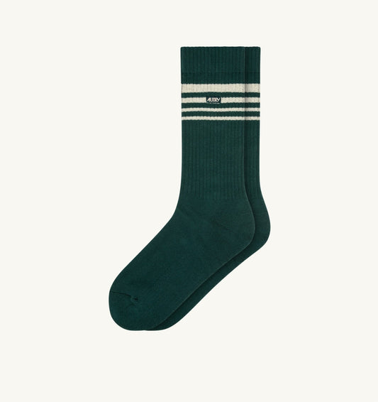 AUTRY SOCKS WITH EMBROIDERED LOGO AND STRIPES UNISEX