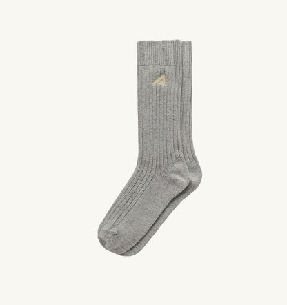 AUTRY RIBBED EMBROIDERED LOGO SOCK UNISEX