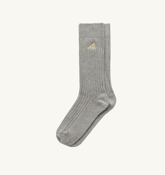 AUTRY RIBBED EMBROIDERED LOGO SOCK UNISEX