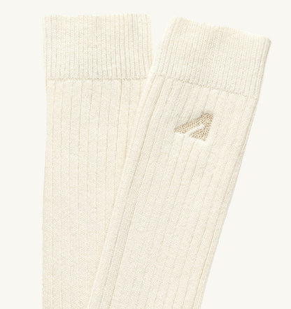 AUTRY RIBBED EMBROIDERED LOGO SOCK UNISEX