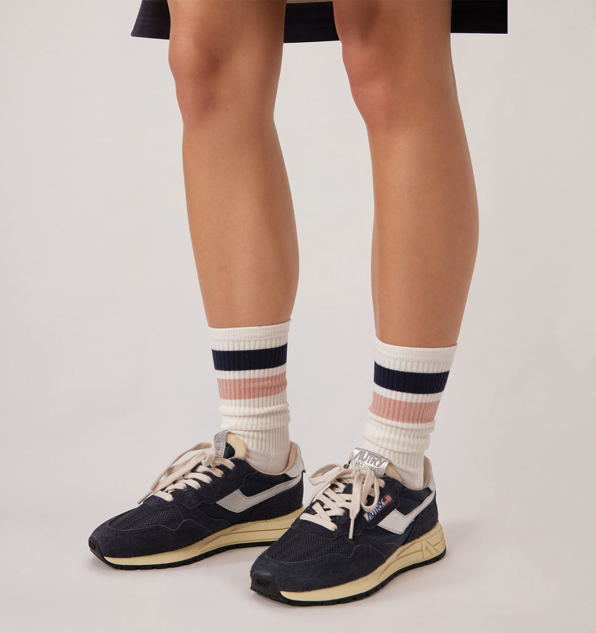 AUTRY STRIPED JACQUARD LOGO SOCKS UNISEX