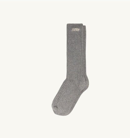 AUTRY RIBBED SOCKS WITH EMBROIDERED LOGO UNISEX