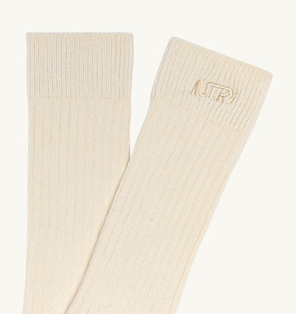 AUTRY RIBBED SOCKS WITH EMBROIDERED LOGO UNISEX