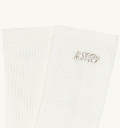 AUTRY COTTON TERRY SOCKS WITH LUREX LOGO