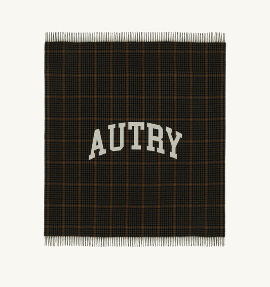 AUTRY CHECKED BLANKET WITH MAXI LOGO UNISEX