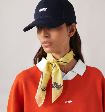 AUTRY FOULARD SCARF IN COTTON AND SILK UNISEX