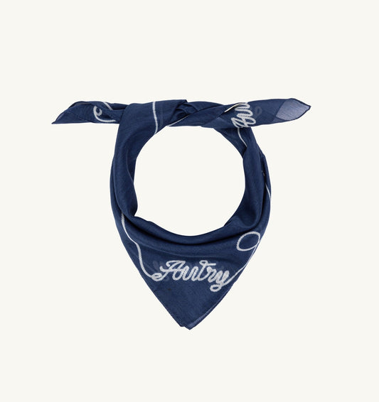 AUTRY FOULARD SCARF IN COTTON AND SILK UNISEX