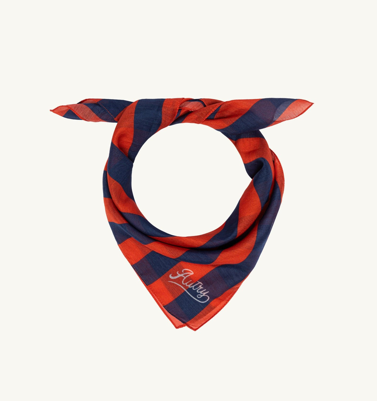 AUTRY FOULARD SCARF IN COTTON AND SILK UNISEX