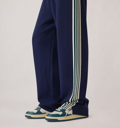 AUTRY MEDALIST LOW BICOLOR SNEAKERS IN WHITE AND MALLARD BLUE LEATHER