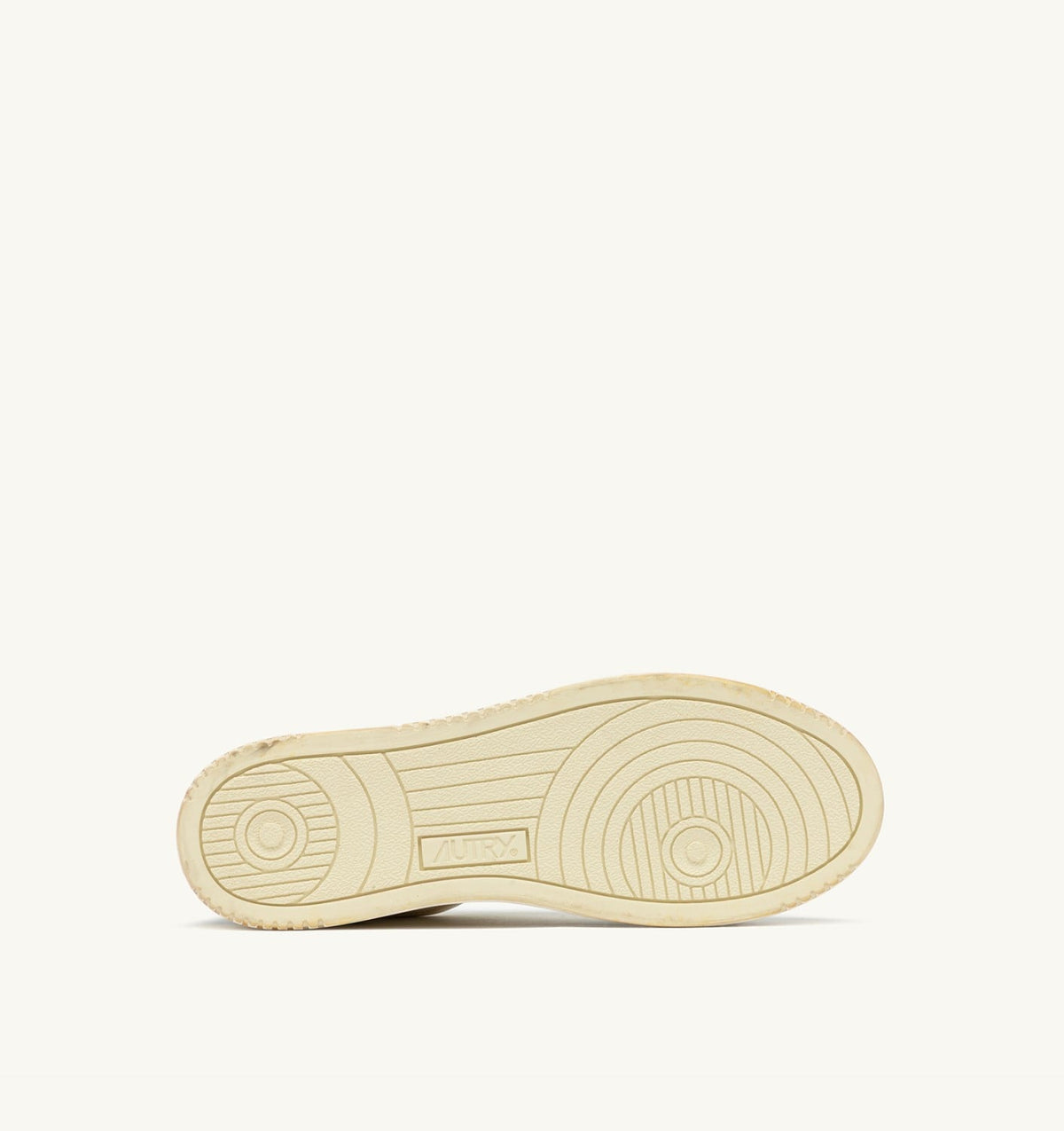 AUTRY MEDALIST LOW SUPER VINTAGE SNEAKERS IN LIMESTONE WHITE AND BLUE LEATHER